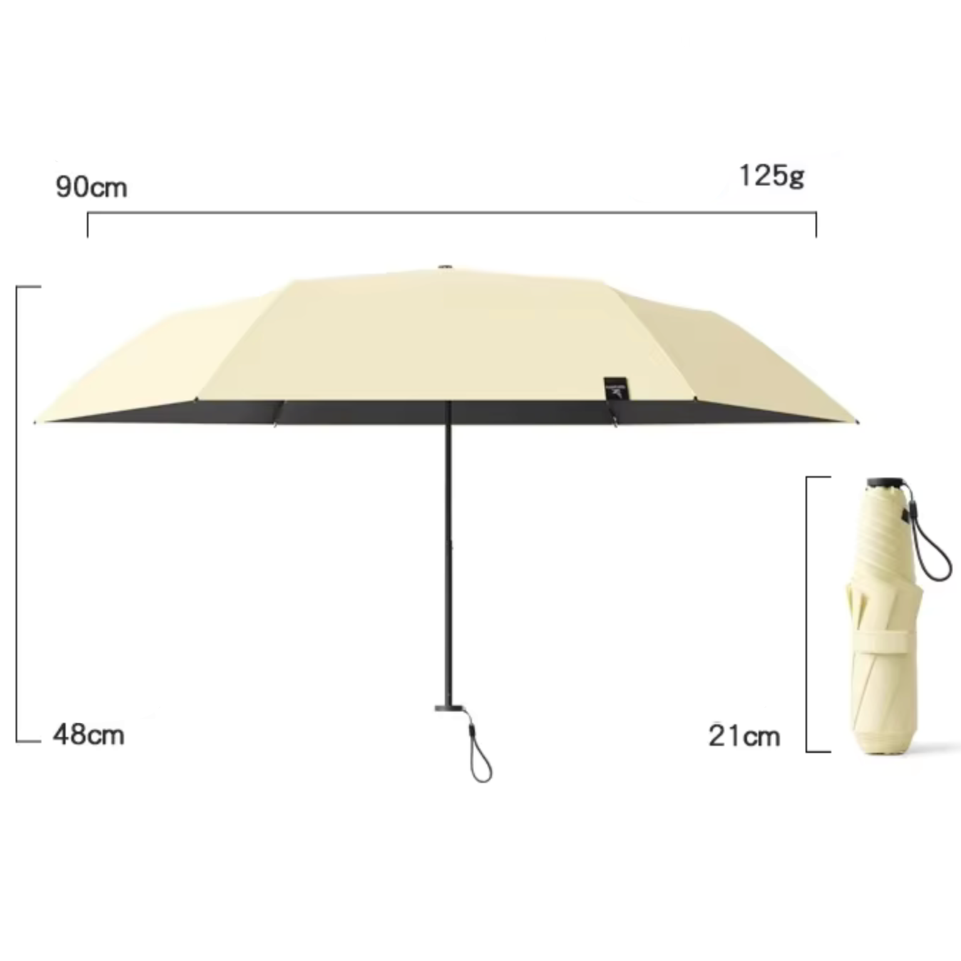 Kumo120 - Parapluie pliant, ultra compact et léger, 120 g.