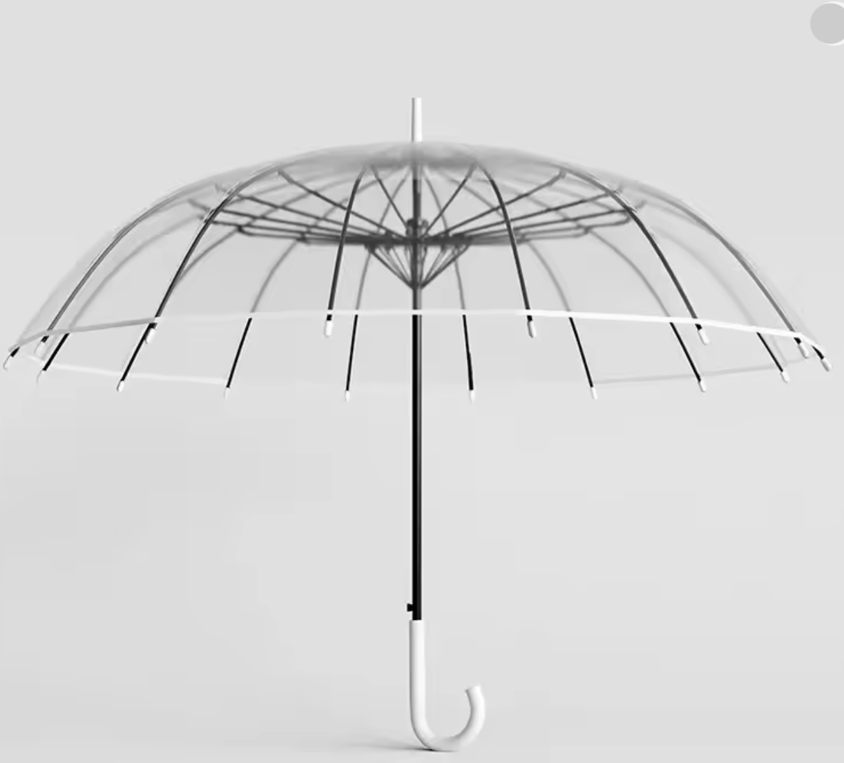 Transluvia - Parapluie transparent, long manche, large protection.