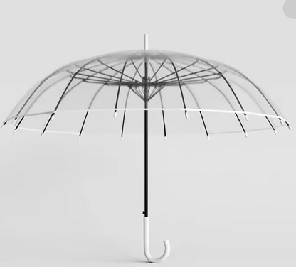 Transluvia - Parapluie transparent, long manche, large protection.
