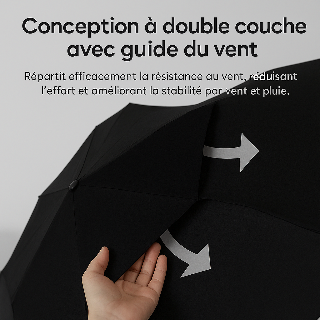 Parachase3280 - Parapluie pliant, compact, automatique, robuste.