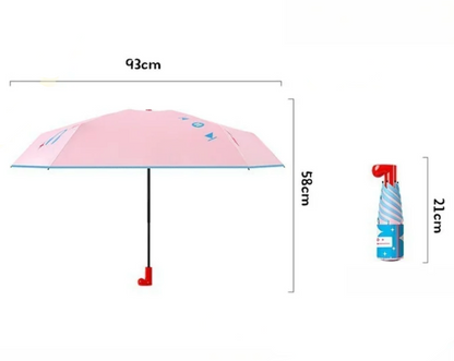 BootyRain - Parapluie enfant pliant compact.