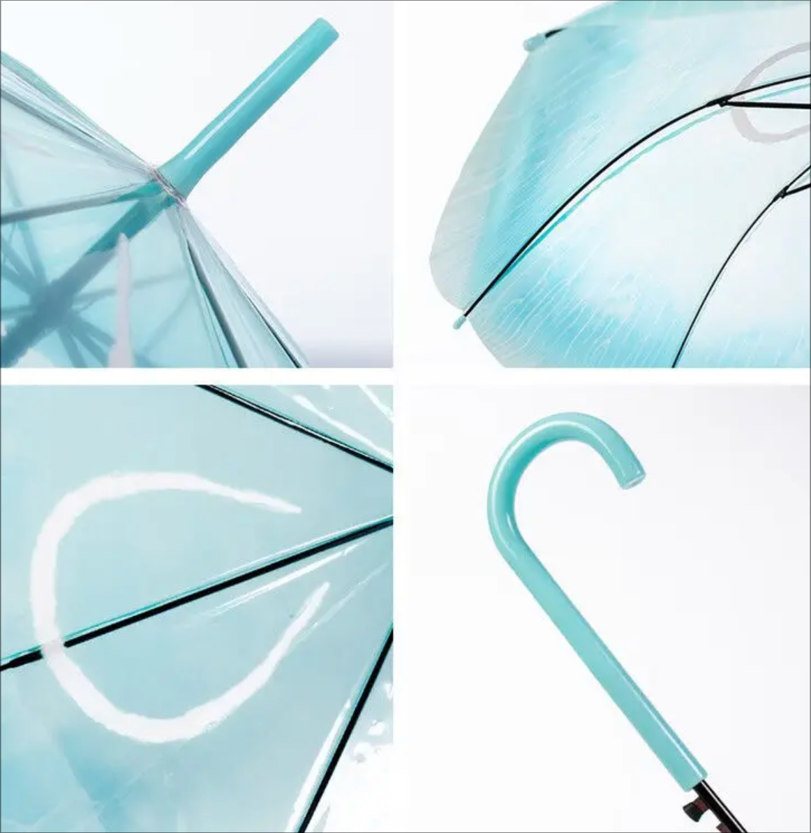 Médusea - Parapluie transparent, design méduse, resistant au vent.