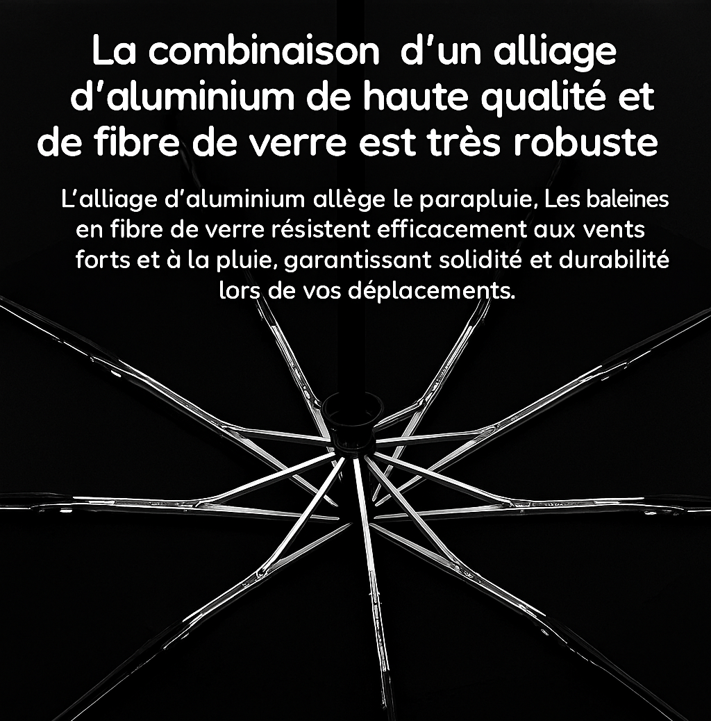 Parachase3280 - Parapluie pliant, compact, automatique, robuste.