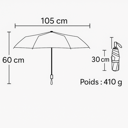 Papillon Chic - Parapluie femme, pliant, automatique.