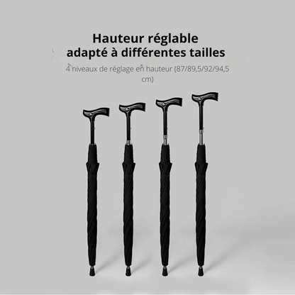 Parachase 7172 - Parapluie canne, large couverture, toile 115 cm.