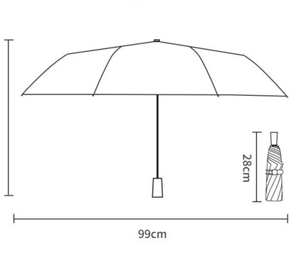 Duckina - Parapluie femme, pliant, poignée canard original.