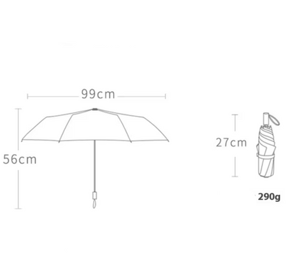 Check&Go - Parapluie femme, pliant, compact, style à carreaux.
