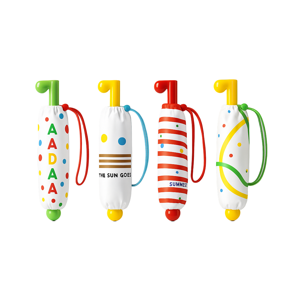 BootyRain - Parapluie enfant pliant compact.