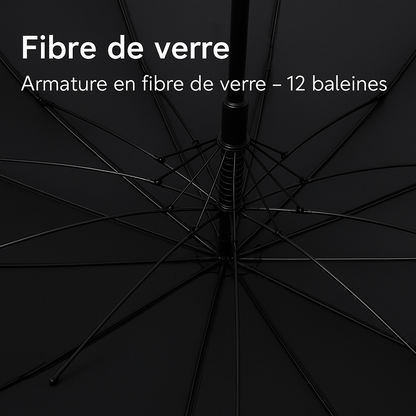 Parachase1123 - Parapluie anglais, long manche, robuste, semi-automatique.