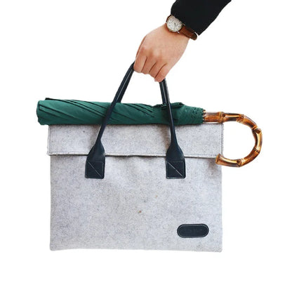 Bamboustyle - Parapluie poignée bambou, large protection.