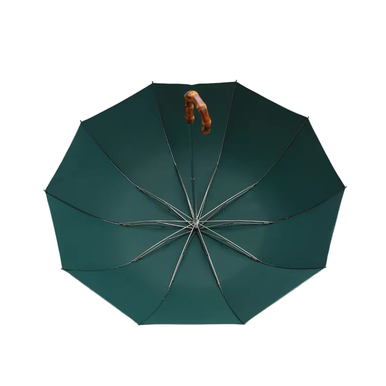 Bamboustyle - Parapluie poignée bambou, large protection.