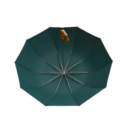 Bamboustyle - Parapluie poignée bambou, large protection.