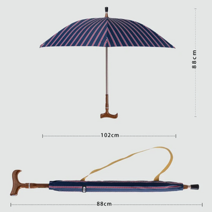 Parachase 7171 -Parapluie anglais, canne, led intégrée, multifonctions.