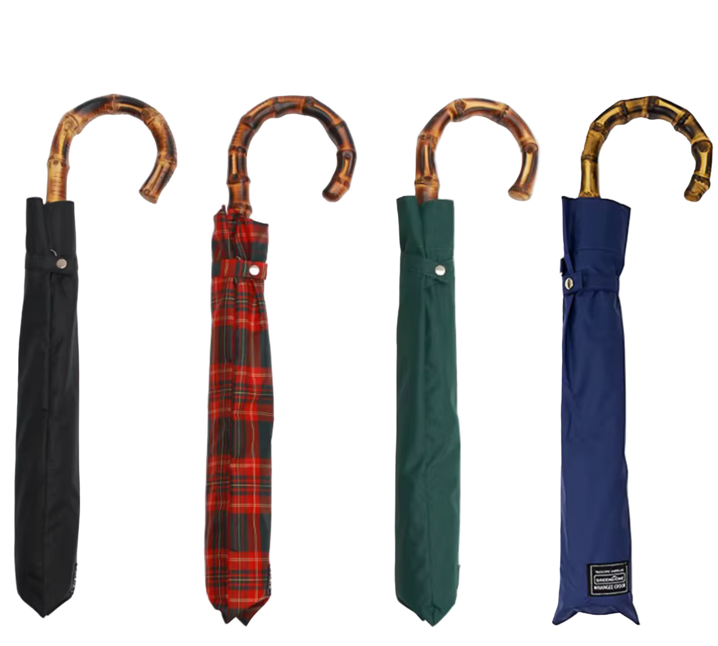 Bamboustyle - Parapluie poignée bambou, large protection.