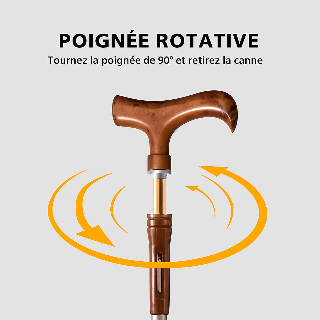 Parachase 7171 -Parapluie anglais, canne, led intégrée, multifonctions.