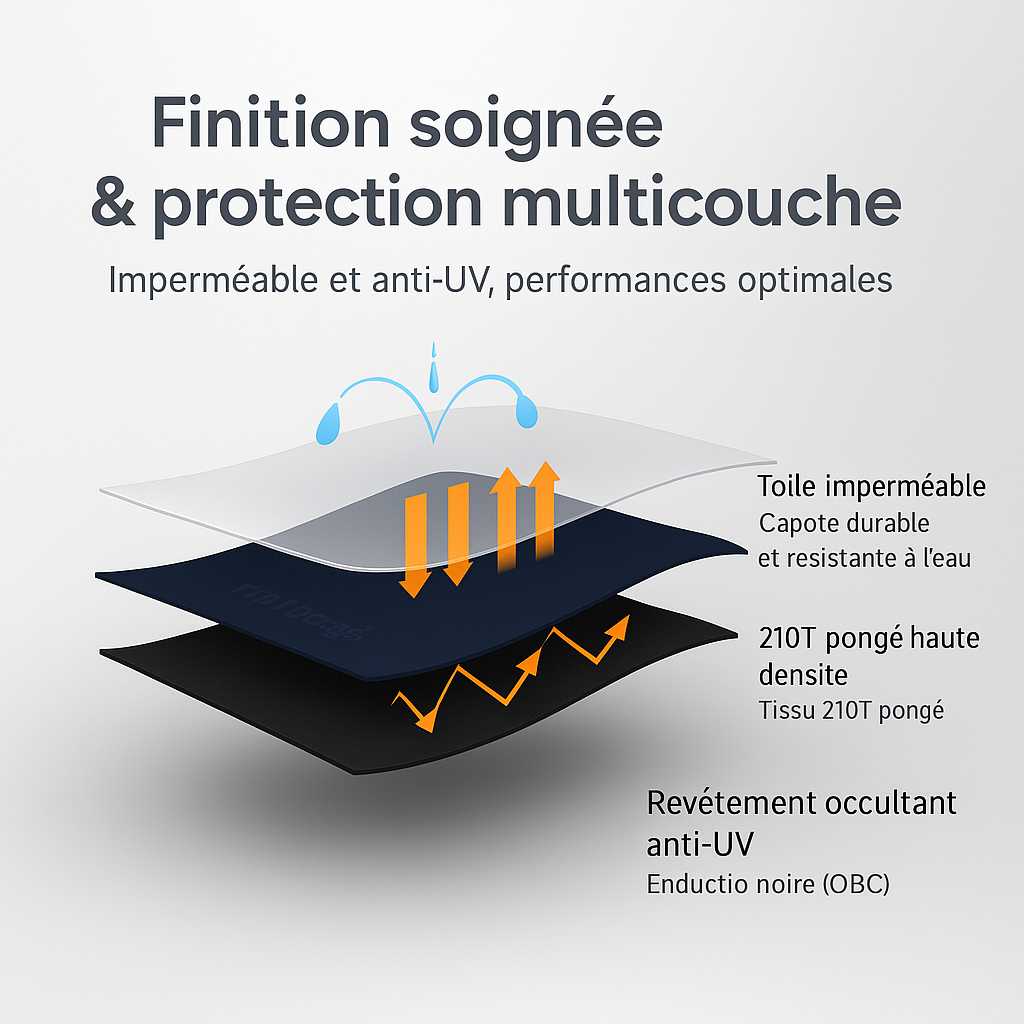 Olycat - Parapluie pliant, compact, plat, automatique.