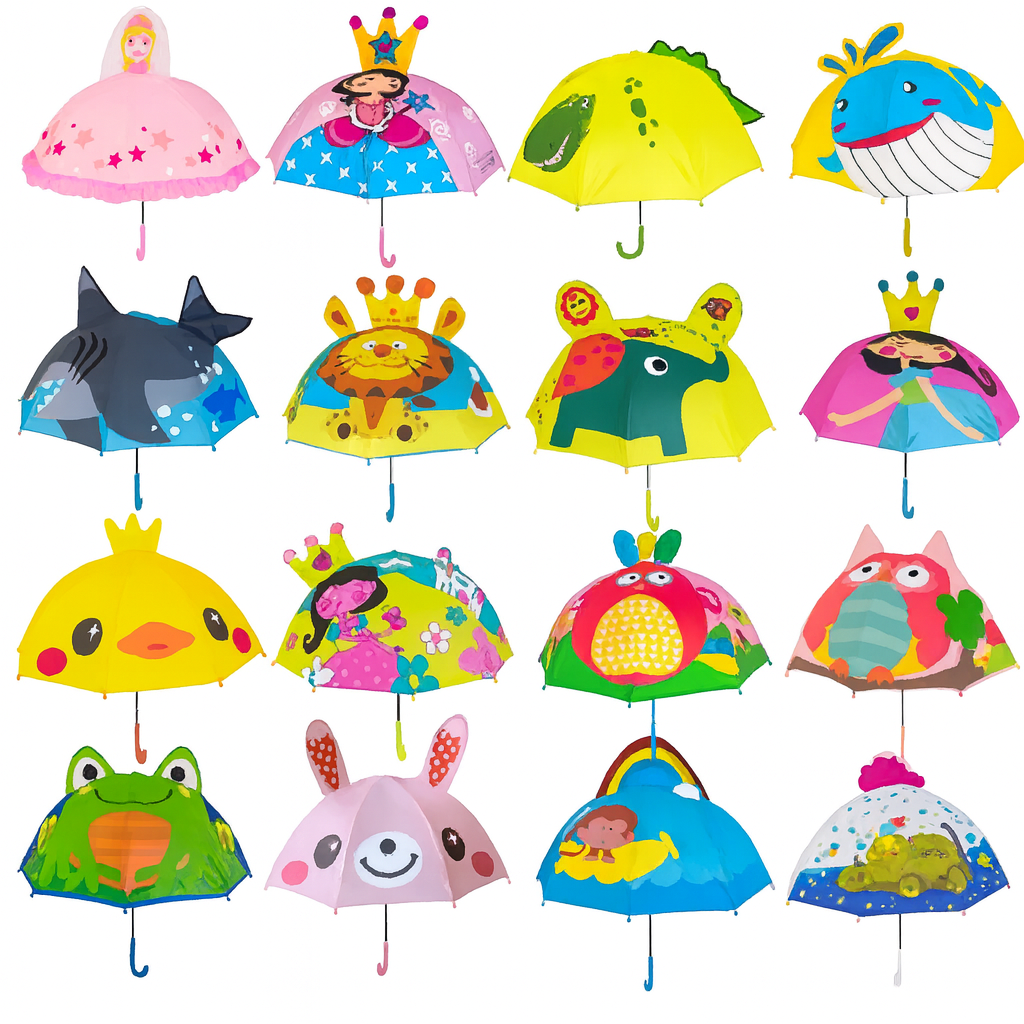 ColorDrop 3D - Parapluie enfant motif 3D.