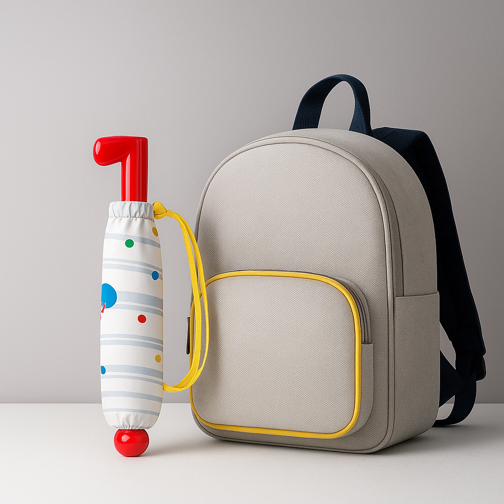 BootyRain - Parapluie enfant pliant compact.