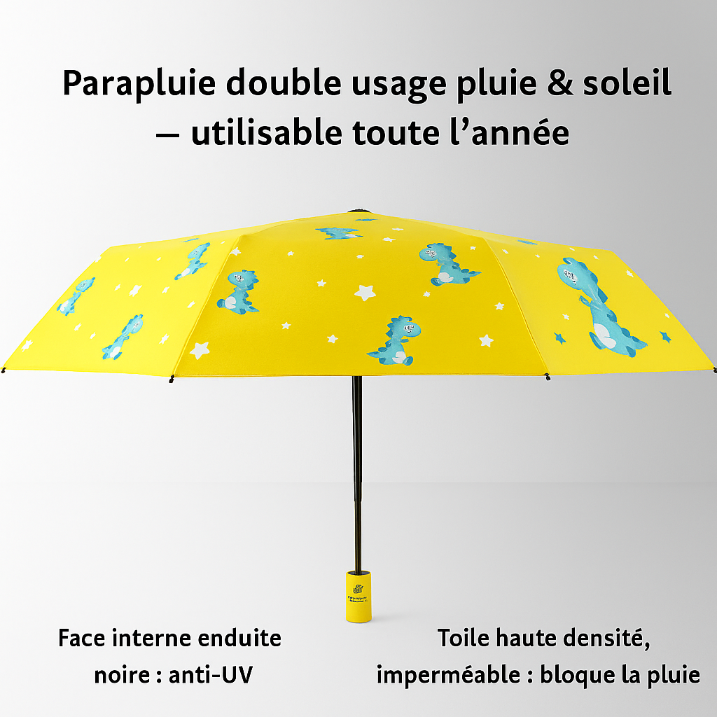 PetitRex - Parapluie enfant, pliant, compact et léger.