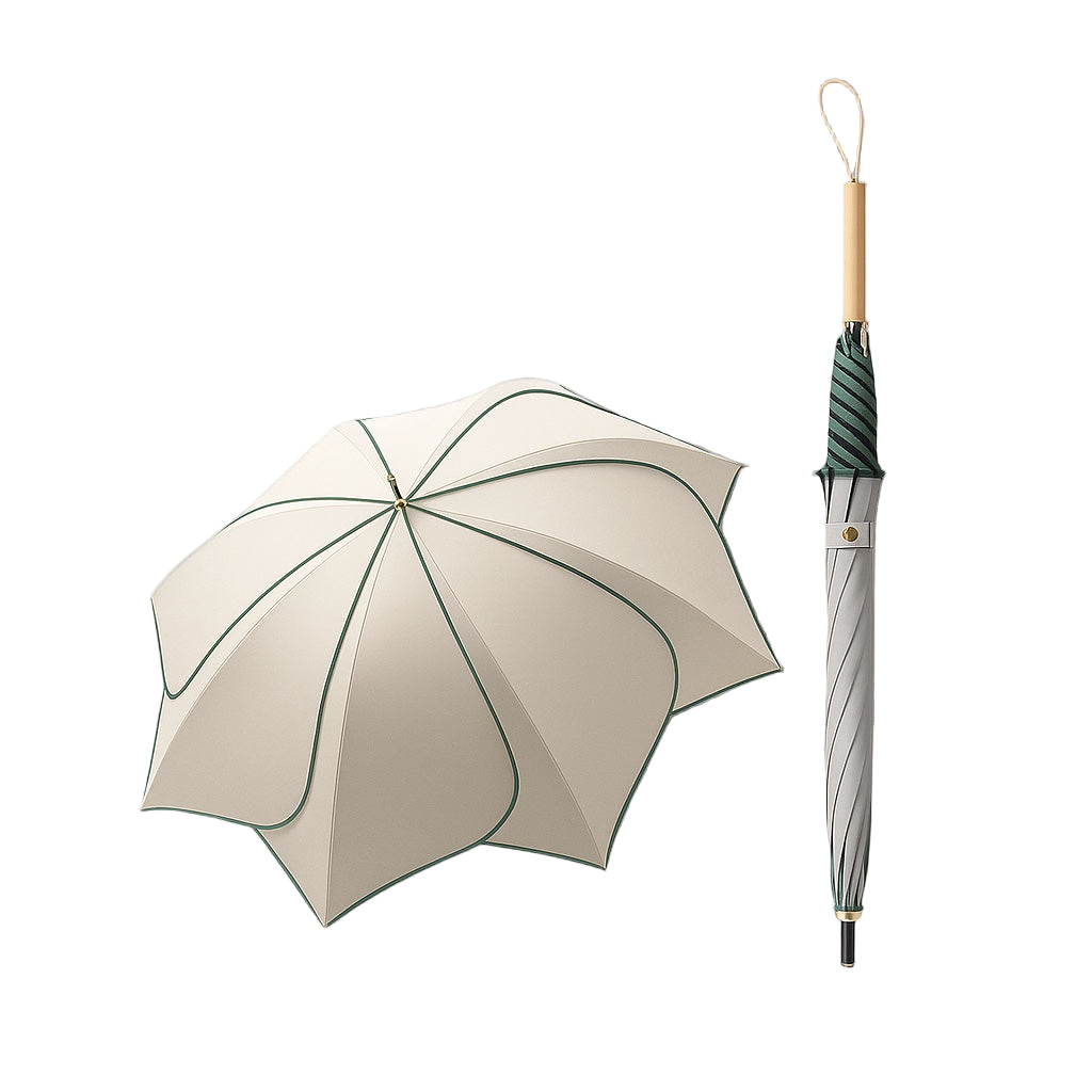 Rosea - Parapluie femme, silhouette pétale, résistant