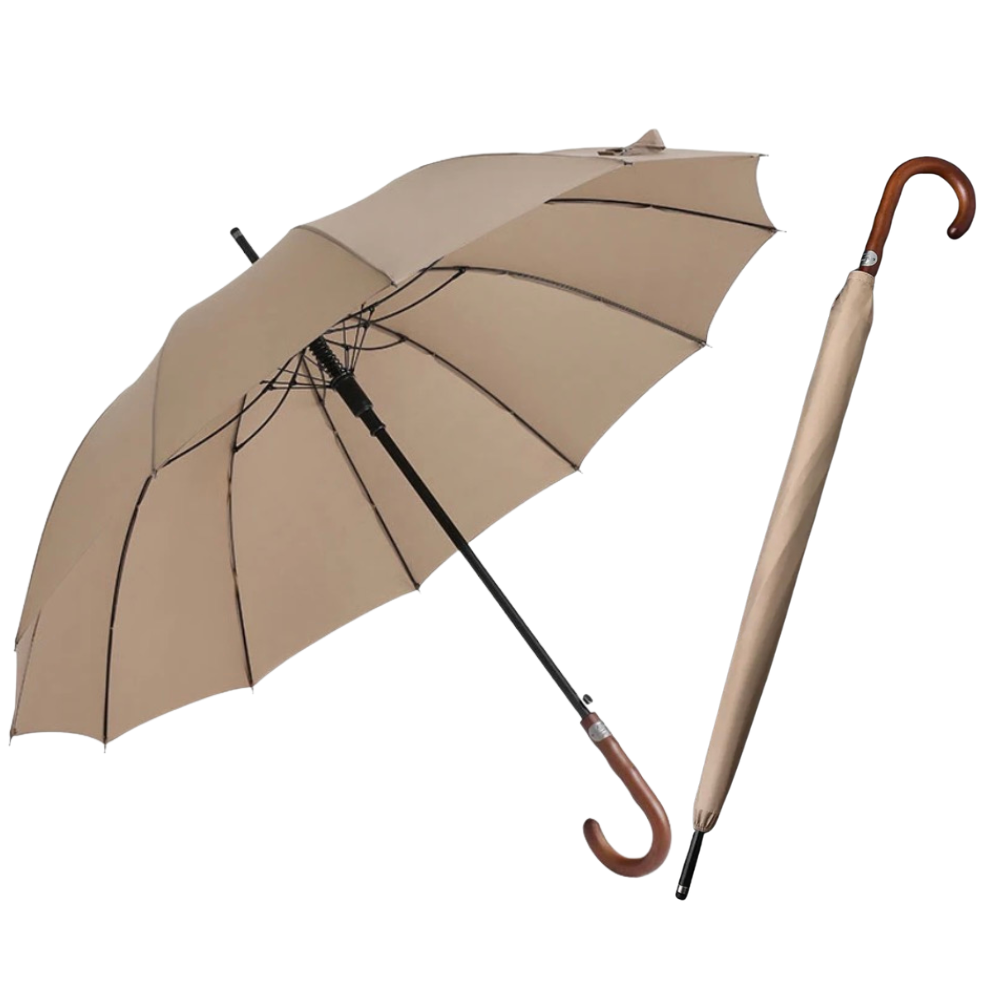 Parachase1123 - Parapluie anglais, long manche, robuste, semi-automatique.