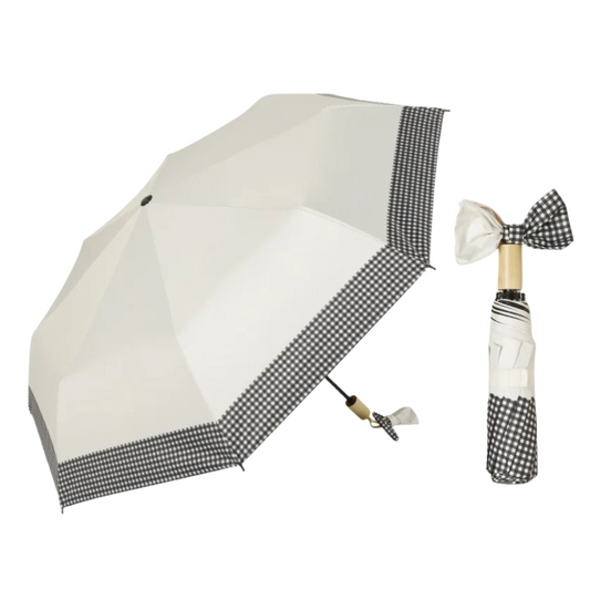Check&Go - Parapluie femme, pliant, compact, style à carreaux.