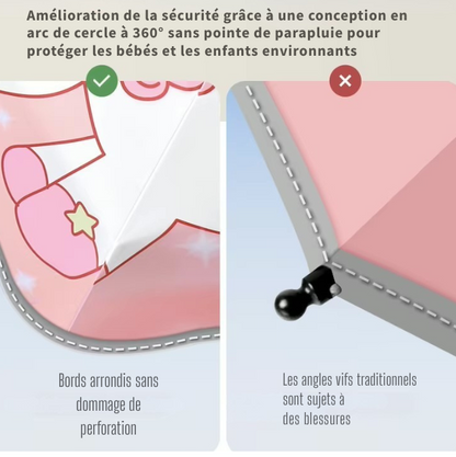 Éclipse - Parapluie enfant, sécuritaire, à plis.