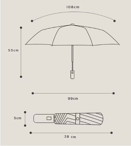 Éclipse - Parapluie enfant, sécuritaire, à plis.