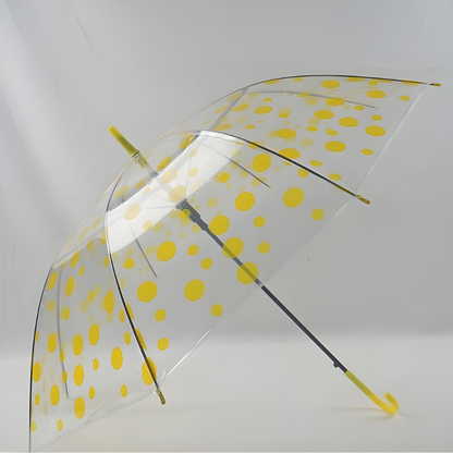 Vitra - Parapluie transparent, long manche, semi auto, leger.