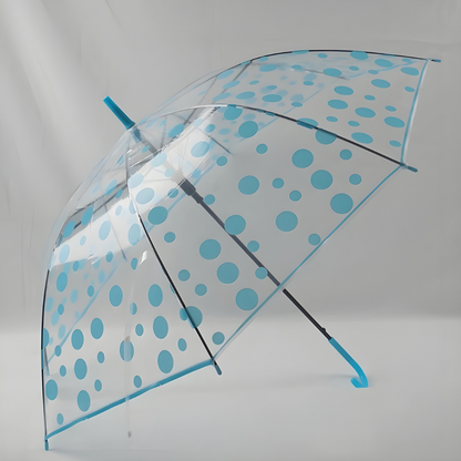 Vitra - Parapluie transparent, long manche, semi auto, leger.