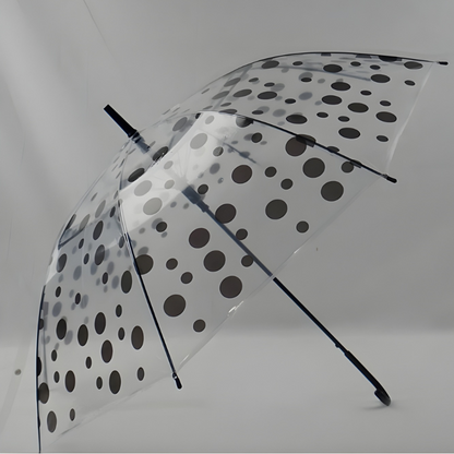 Vitra - Parapluie transparent, long manche, semi auto, leger.