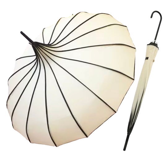 Pagoda - Parapluie femme, design pagode, large protection.