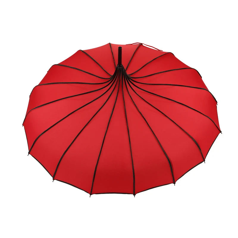 Pagoda - Parapluie femme, design pagode, large protection.