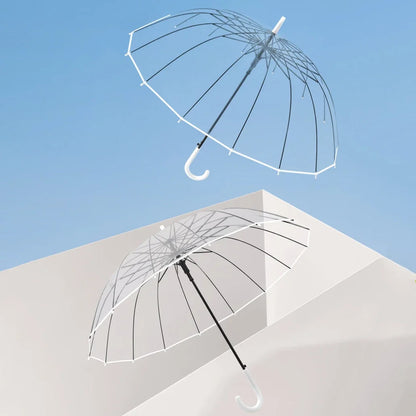 Transluvia - Parapluie transparent, long manche, large protection.