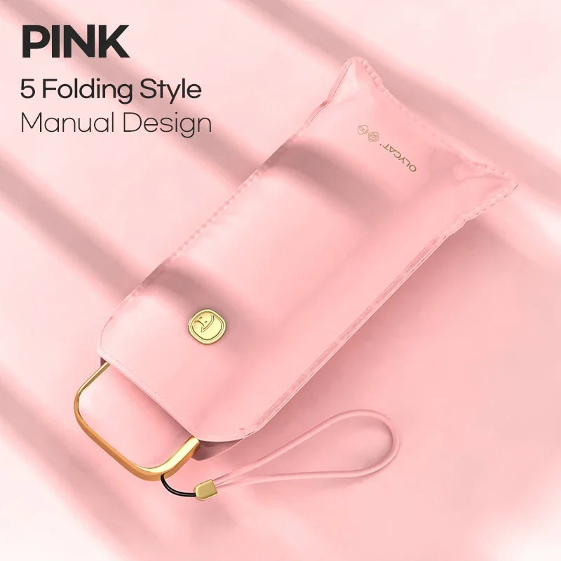 Olycat - Parapluie pliant, compact, plat, automatique.