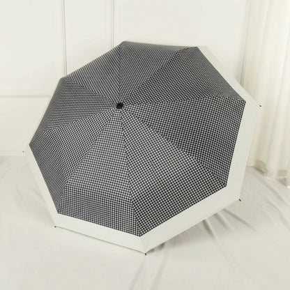 Check&Go - Parapluie femme, pliant, compact, style à carreaux.