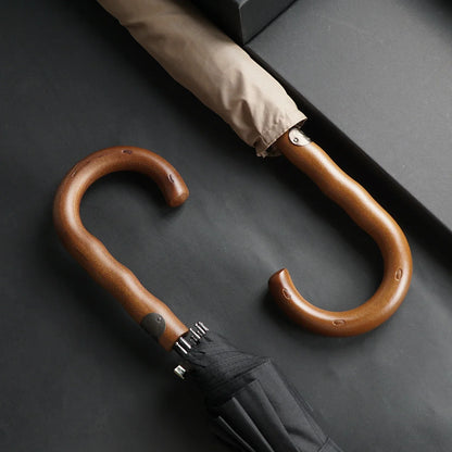 Parachase1123 - Parapluie anglais, long manche, robuste, semi-automatique.