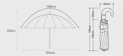 Windprotect - parapluie anglais, pliant et compact, large couverture, automatique