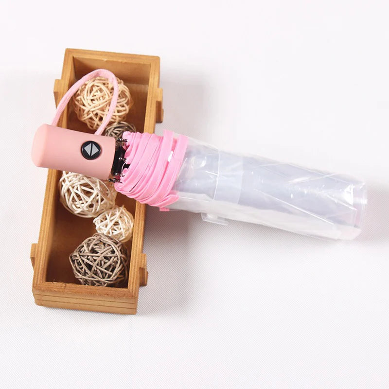 ClairCity - Parapluie transparent, pliant et compact, automatique.