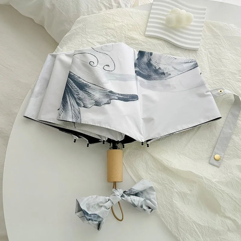 Blue Flutter - Parapluie femme, élégant, pliant, compact.