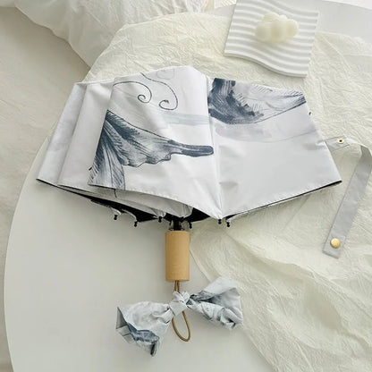 Blue Flutter - Parapluie femme, élégant, pliant, compact.