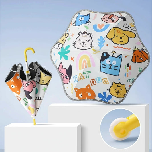 P’tit Nuage - Parapluie enfant, bande réfléchissante, design amusant.