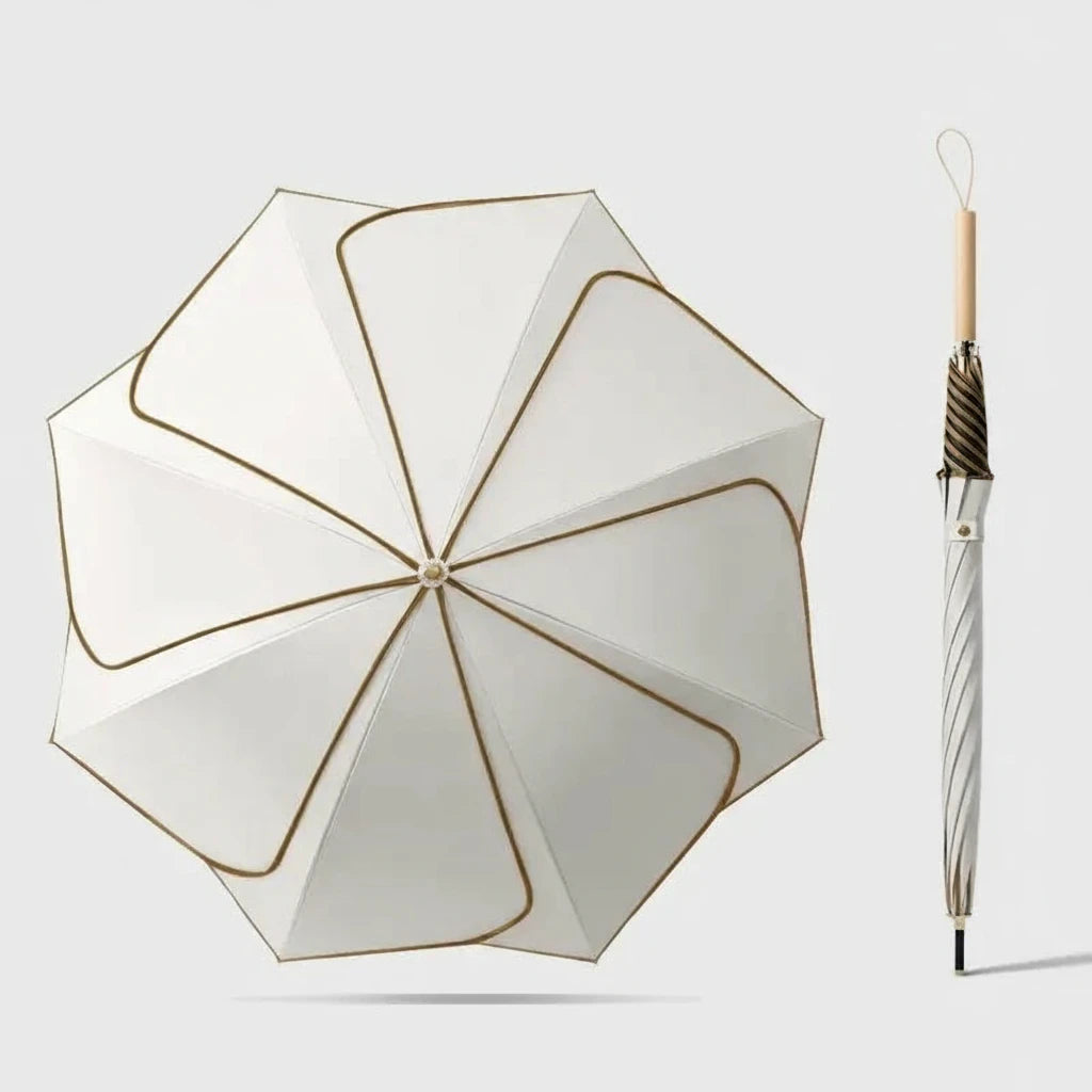 Rosea - Parapluie femme, silhouette pétale, résistant