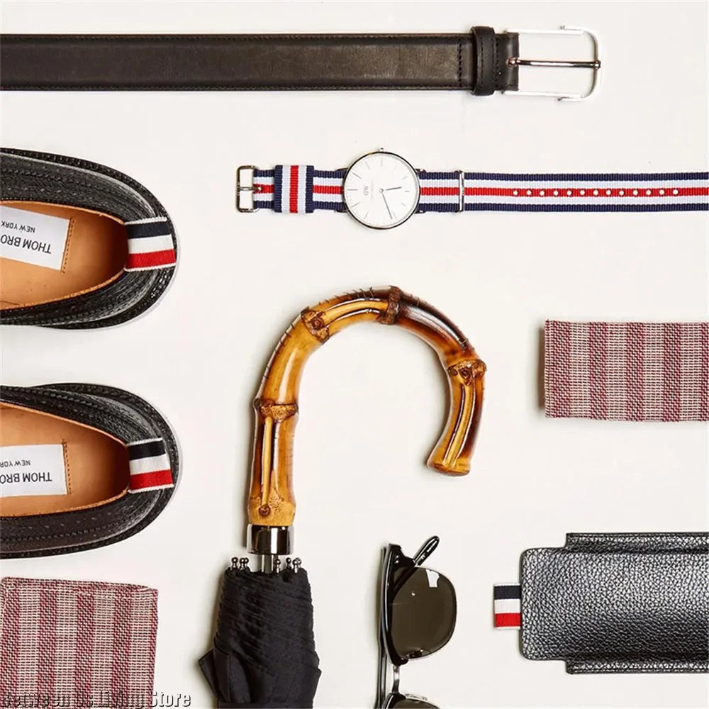 Bamboo Heritage -Parapluie anglais, pliant, poignée bambou, robuste