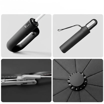 StormGuard 125 - Parapluie pliant, large couverture, automatique.