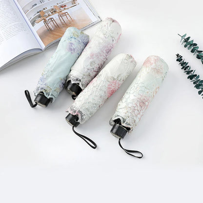 LaceElegance - Parapluie femme, pliant, dentelle, protection UV.