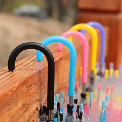 Vitra - Parapluie transparent, long manche, semi auto, leger.