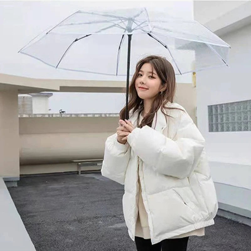 ClairCity - Parapluie transparent, pliant et compact, automatique.