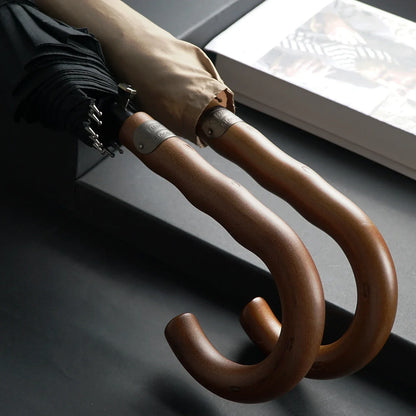 Parachase1123 - Parapluie anglais, long manche, robuste, semi-automatique.