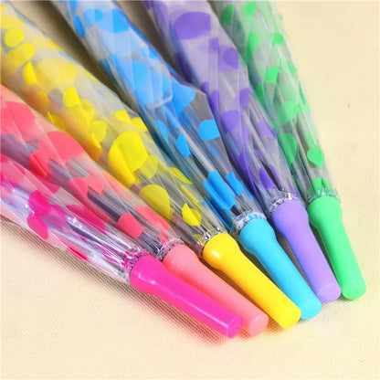 Vitra - Parapluie transparent, long manche, semi auto, leger.